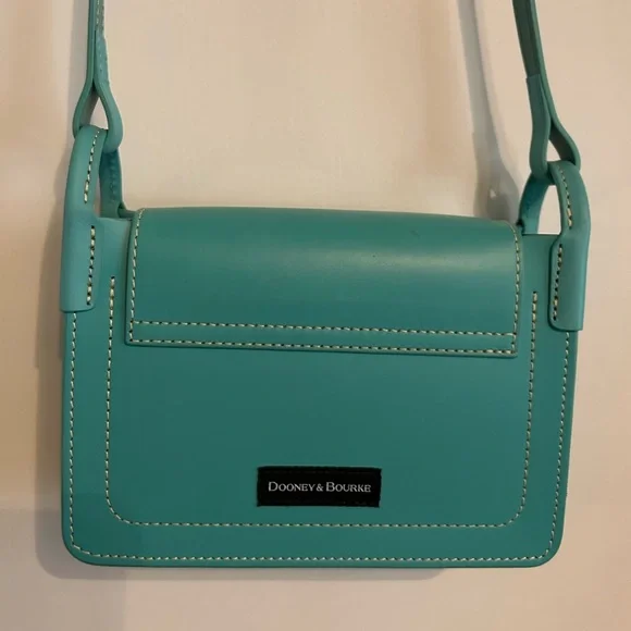 Dooney and Burke Sweety Leather Pinky Bag AQUA - Picture 3 of 9